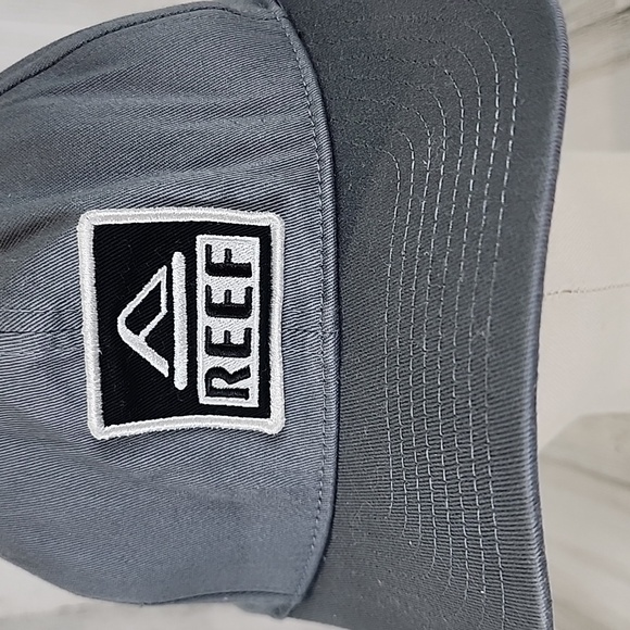 Reef Party Till Sunrise gray baseball hat cap semi-fitted elastic rim - Picture 2 of 8